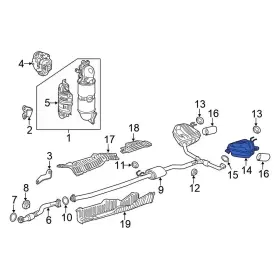 18307tlaa21 Honda Oe Exhaust Muffler