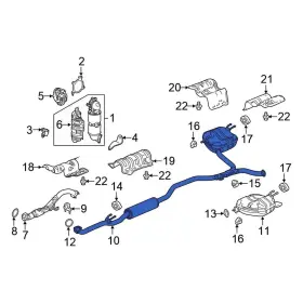 18307tvca04 Honda Oe For Accord 2018-2022 Exhaust Muffler