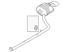 28710-c1100 Hyundai Genuine Exhaust Muffler