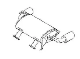 201001ca1a Infiniti 2009-2015 Fx50 Muffler Assembly Oem