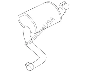 C2d28417 Jaguar Genuine Rear Muffler