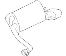 C2z4792 Jaguar 2010-2011 Xf Passenger Right Muffler Assembly Oem