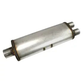 40-252500 Jba Exhaust Muffler 304 Ss Oval Straight-through Style Gray 3 Inch