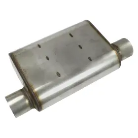 40-301301 Jba Exhaust Muffler 304 Ss Oval Straight-through Style Gray 3 Inch Side