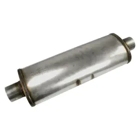 40-302202 Jba Exhaust Muffler 304 Ss Round Chambered Style Gray 3 Inch Center Id
