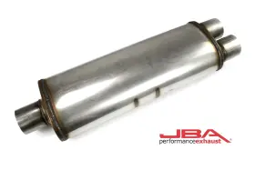 40-302500 Jba Universal Chambered 304ss Muffler 25 X 8 5 3 Id Center In / Dual