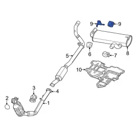 57008576aa Jeep Oe For Compass 2023-2024 Exhaust Muffler Bracket Insulator