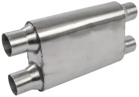 30246 Jegs Chambered Deep-tone Muffler 2.500 Inch Dual Inlet / Outlet