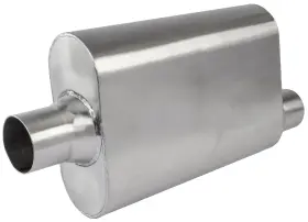 30257 Jegs Chambered Deep-tone Muffler 2.500 Inch Offset Inlet/center Outlet