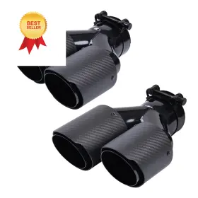 Shuang-ya2.5-3.5 Jiarear 2-pack Carbon Fiber Dual 2.5 Inch Inlet To 3.5 Outlet Matte