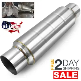 Zd63 Jiarear Silenciador Resonador De Escape Acero Inoxidable 2.5 Pulgadas Para Carro Autos