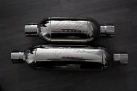 Jt5050xl Jones Exhaust Muffler Turbine Round 5.00 Inch Center Inlet Outlet Ss Natural Each