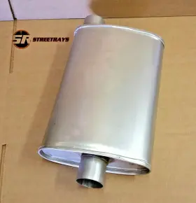 Jub904 Jones Exhaust Flow Pack Turbine / Turbo Muffler 4 Inch X 9 14 2.25 Offset In Center Out