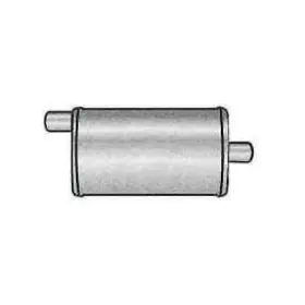 Q526a Jones Exhaust 5 Inch X 11 Oval Quiet Tone Muffler With 3 Offset In/center Out