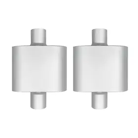 3013 Jxzhong Liang Performance Universal Aluminized Steel Single Chamber Muffler 2-pack 2.5in