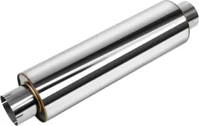 Jy Performance 850068137039 Diesel Muffler 4 Inch Inlet 7 X 24 Body Stainless Steel Polish