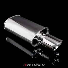 Ktd-mfl-25s K-tuned For Universal Muffler - Brushed Finish Long 22ft 2.5ft Inlet