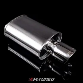 Ktd-mfs-30s K-tuned For Universal Muffler - Brushed Finish Short / Offset 19ft 3ft Inlet