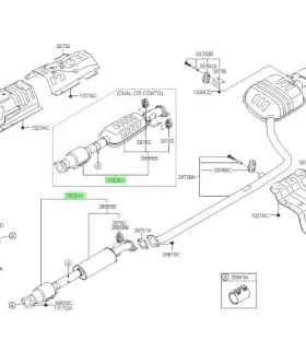 28600-d5410 Kia 2018-2020 Optima Complete 2.4l Muffler 28600 D5410