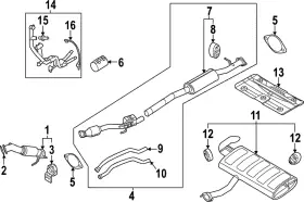 28650-ch500 Kia Genuine Center Pipe