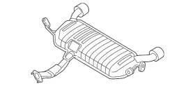 28700-1f425 Kia Oem New 2005-2010 Sportage Wagon 5-door Main Muffler Assembly
