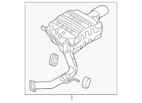 28710-c6410 Kia Genuine Rear Muffler