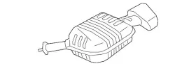28710-d5550 Kia Genuine Rear Muffler