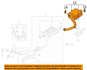 28710p4360 Kia Oem 2025 Sorento Exhaust System Components-rear Muffler