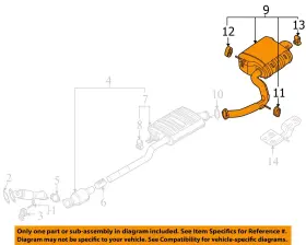 28710r5360 Kia Oem 24-25 Sorento Exhaust System Components-rear Muffler