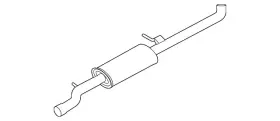 Lr128631 Land-rover Genuine Center Muffler