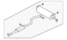 Lr162775 Land-rover Genuine Exhaust Muffler