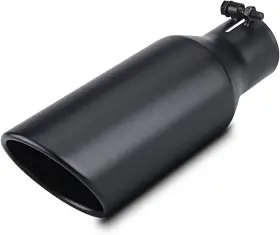 254012racbk Lcgp 2.5 Inch Inlet Exhaust Tip X 4 12 Black Powder Coated