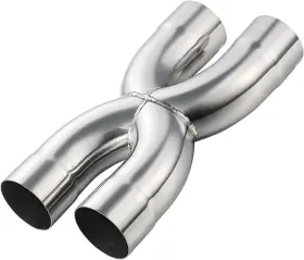 Lcgp 883343489530 Universal 2.5 Inch In/out Crossover X Pipe 12 Length Stainless