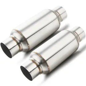 Shr254009-2 Lcgp 2.5 Inch Inlet Outlet Universal Performance Exhaust Mufflers Resonator Ss