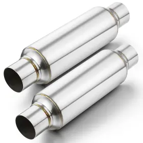 Shr254016-2 Lcgp 2.5 Inch Inlet Outlet 16 Oal Universal Exhaust Mufflers Resonator Ss
