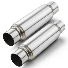 Shr304016-2 Lcgp Universal Exhaust Muffler Resonator 3 Inch Inlet / Outlet Single Stainless Steel