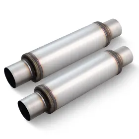 Shr304520-dou Lcgp 3in Mufflers Inlet Outlet Universal Resonator 20in Length 2 Pack