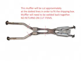 17410-31d10 Lexus Gs350 13-16 Center Exhaust Pipe Muffler Front C042 Oem 2013