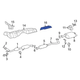 5804106030 Lexus Oe For Es250 2021-2024 Exhaust Muffler Heat Shield