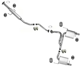 191523 Mac Auto Parts Extension Pipe Mufflers Dual Exhaust System For 2003-2008 Hyundai Tiburon 2.7l