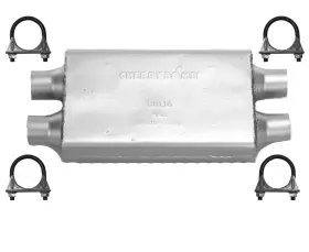 88116cb Mac Auto Parts 210953 Cherry Bomb Muffler 23.5 Inch Oal 17 In Body 2.5 Inlet Outlet