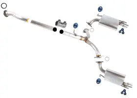 222396 Mac Auto Parts Dual Muffler Exhaust System Pipes For Toyota Camry Xse 2018 2019 2020 2021 2022