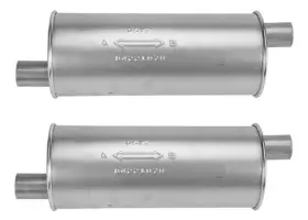 1.75id Mac Auto Parts 227715 2 6 Inch Round Universal Muffler 22 Oal Offset