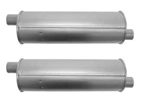 2.00id Mac Auto Parts 227716 2 6 Inch Round Universal Muffler 24 Oal Offset