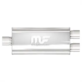 12368 Magnaflow Muffler 2.50 Inch Inlet/dual Outlet Stainless Steel Natural Ea