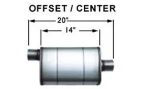 13219 Magnaflow Muffler - Xl 3 Chamber In Center Inlet Offset Outlet
