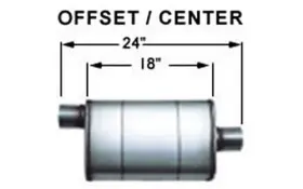 13259 Magnaflow Muffler - Xl 3 Chamber In Center Inlet Offset Outlet