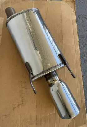 14851 Magnaflow Performance Stainless Muffler 14x5x8 Oval 2.25 Inch Inlet W Tip 4 Outlet