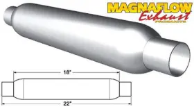 18129 Magnaflow Muffler - Glass Pack 3 In Center Inlet Outlet