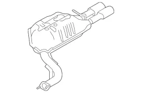 L505-40-100c Mazda Genuine Muffler